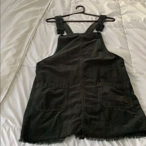 American Eagle corduroy overall dress.  green